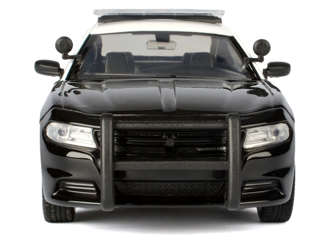 2023 Dodge Charger Pursuit Police Car "LAPD (Los Angeles Police Department)" Black and White "Law Enforcement and Public Service" Series 1/24 Diecast Model Car by Motormax - image 5