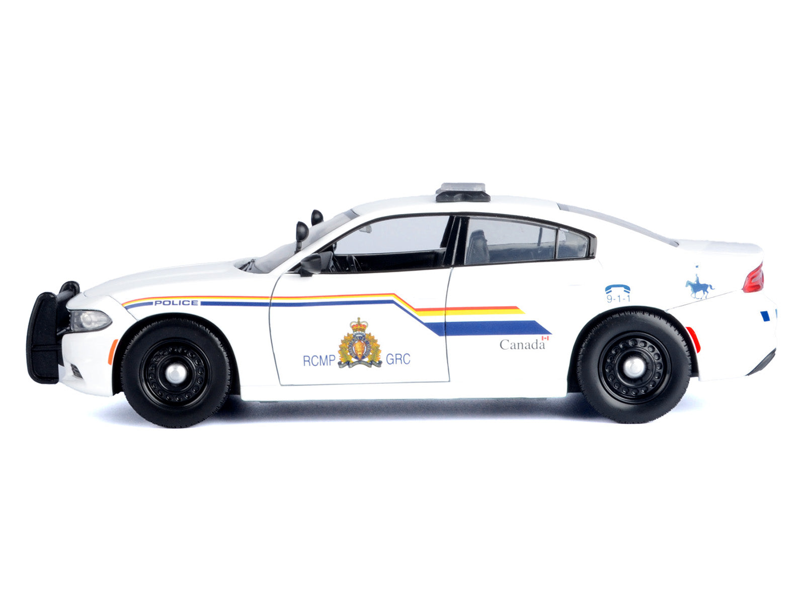 2023 Dodge Charger Pursuit Police Car "RCMP (Royal Canadian Mounted Police)" White "Law Enforcement and Public Service" Series 1/24 Diecast Model Car by Motormax - image 5