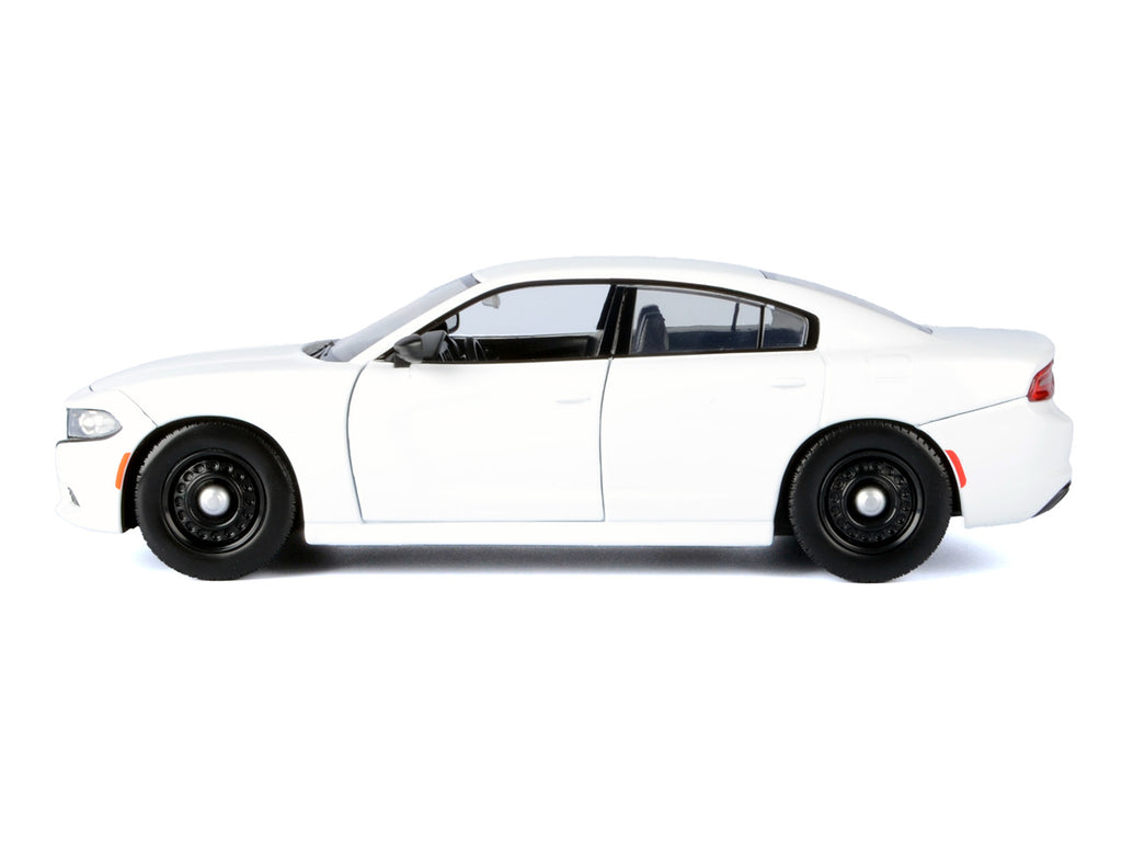 2023 Dodge Charger Pursuit Police Car White "Custom Builder's Kit - Law Enforcement and Public Service" Series 1/24 Diecast Model Car by Motormax - image 2