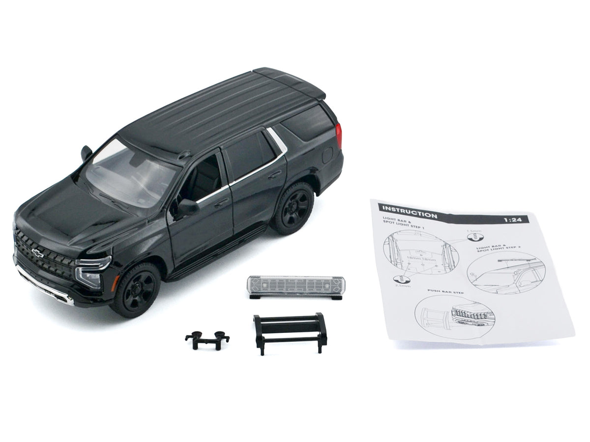 2025 Chevrolet Tahoe PPV Black "Custom Builder's Kit - Law Enforcement and Public Service" Series 1/24 Diecast Model Car by Motormax - image 2