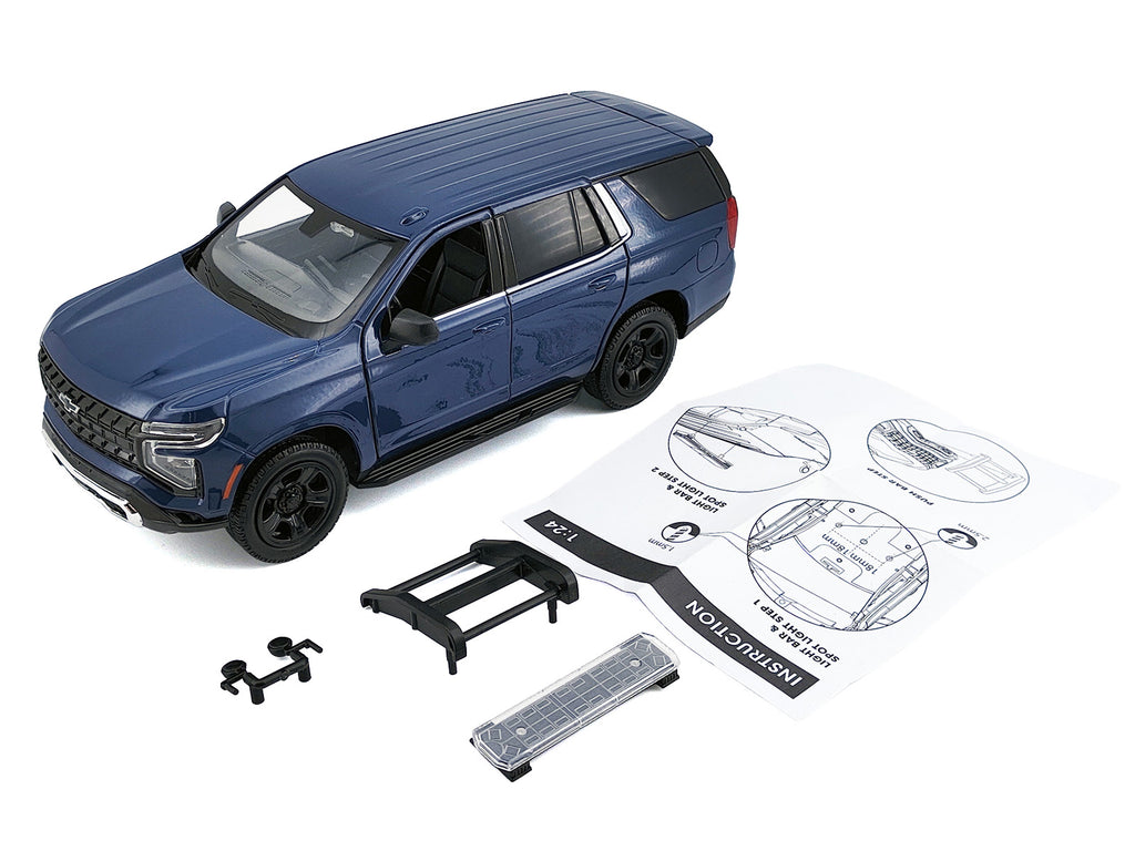 2025 Chevrolet Tahoe PPV Dark Blue "Custom Builder's Kit - Law Enforcement and Public Service" Series 1/24 Diecast Model Car by Motormax - image 2