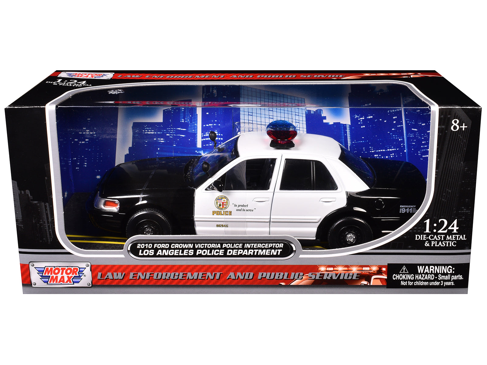 2010 Ford Crown Victoria LAPD Los Angeles Police Department Car 1/24 Diecast Car Model by Motormax - image 3