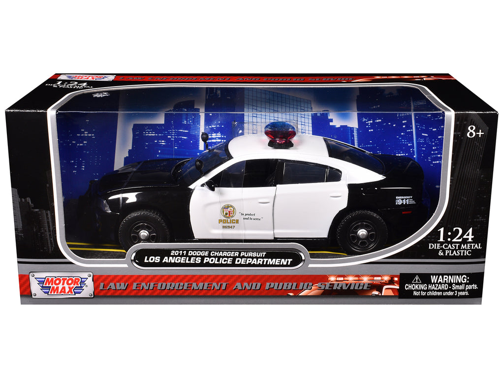 2011 Dodge Charger Pursuit LAPD Los Angeles Police Department Car 1/24 Diecast Car Model by Motormax - image 3