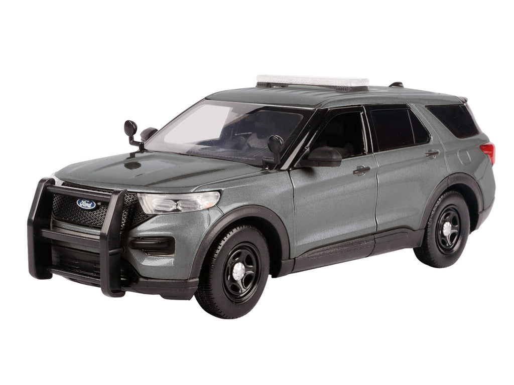 2022 Ford Police Interceptor Utility Unmarked Gray Metallic "Builder's Kit" "Law Enforcement and Public Service" Series 1/24 Diecast Model Car by Motormax - image 3