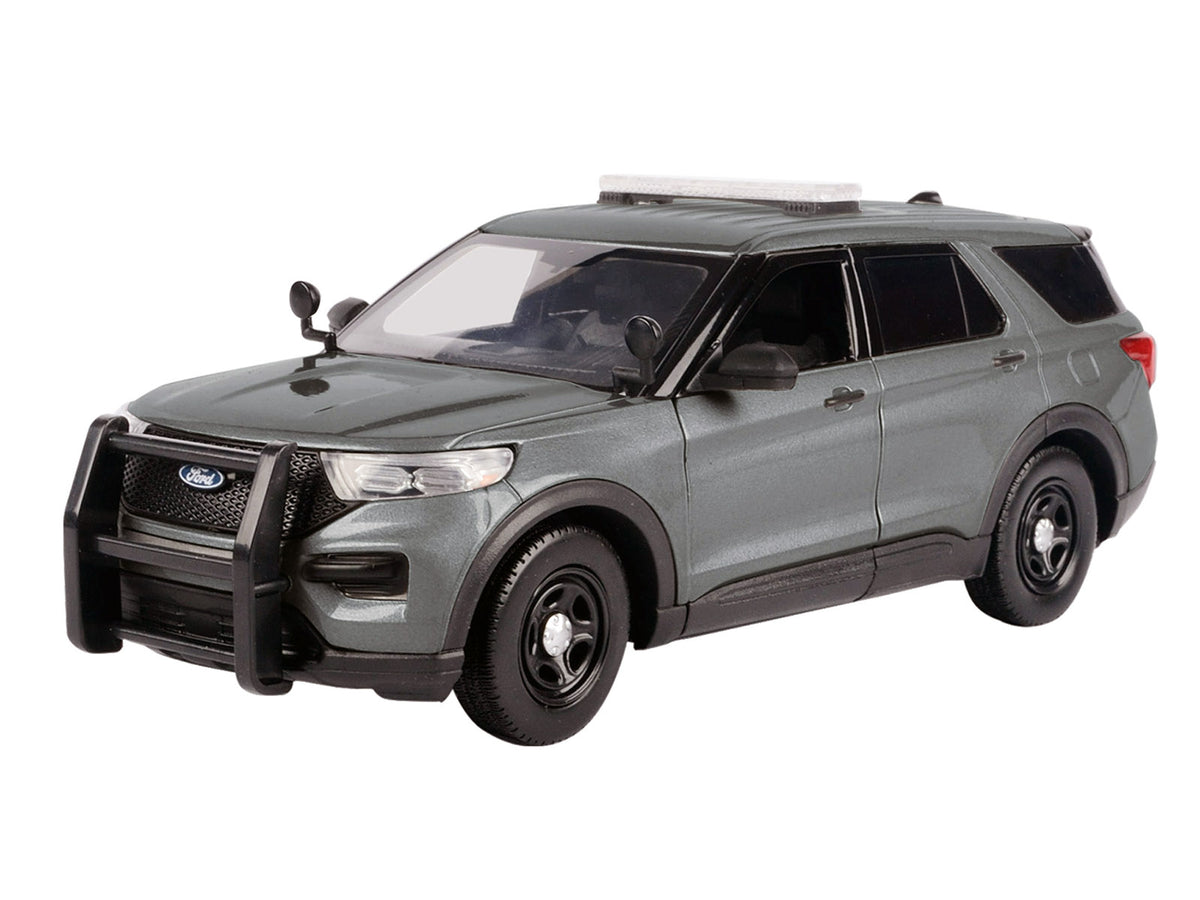 2022 Ford Police Interceptor Utility Unmarked Gray Metallic "Builder's Kit" "Law Enforcement and Public Service" Series 1/24 Diecast Model Car by Motormax - image 3