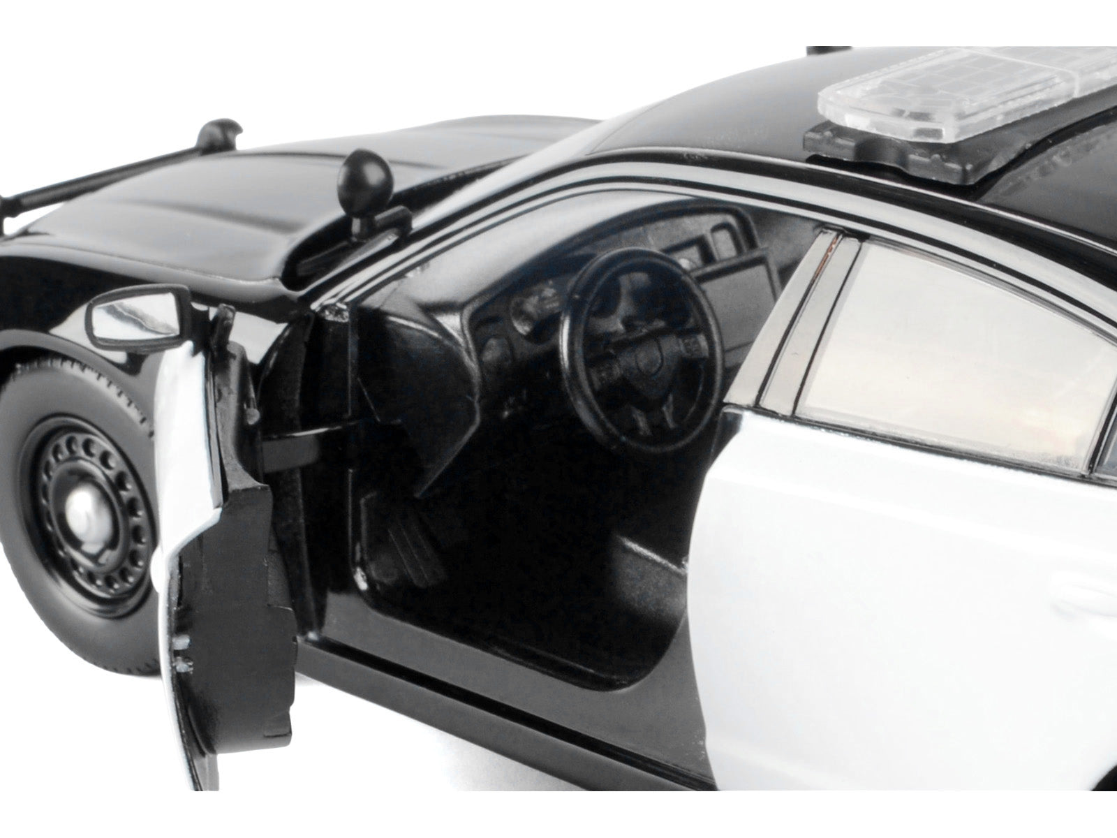 2023 Dodge Charger Pursuit Police Car Black and White "Law Enforcement and Public Service" Series 1/24 Diecast Model Car by Motormax - image 2