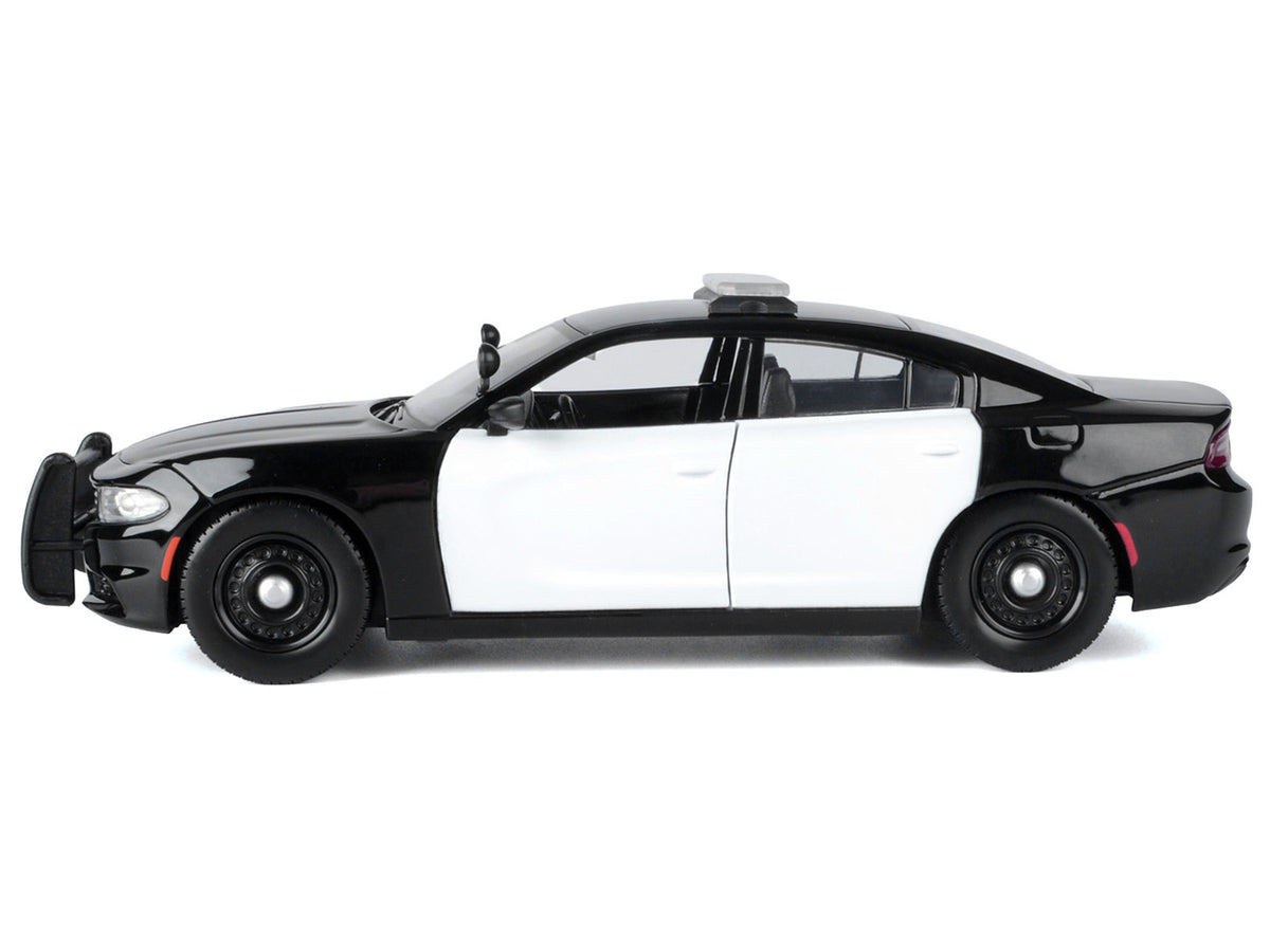 2023 Dodge Charger Pursuit Police Car Black and White "Law Enforcement and Public Service" Series 1/24 Diecast Model Car by Motormax - image 3
