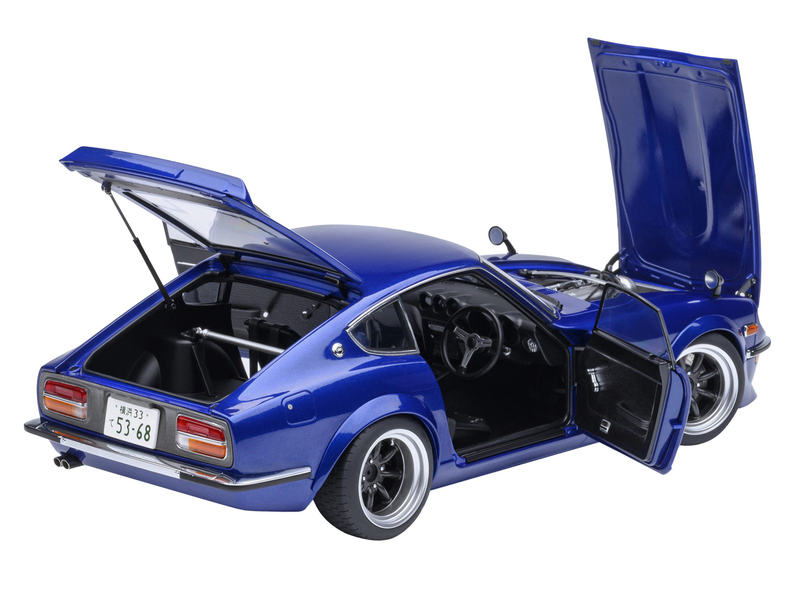 Nissan Fairlady Z RHD (Right Hand Drive) "Akuma No Z" Blue Metallic "Wangan Midnight - Comic #1 Version" Manga 1/18 Model Car by Autoart - image 2