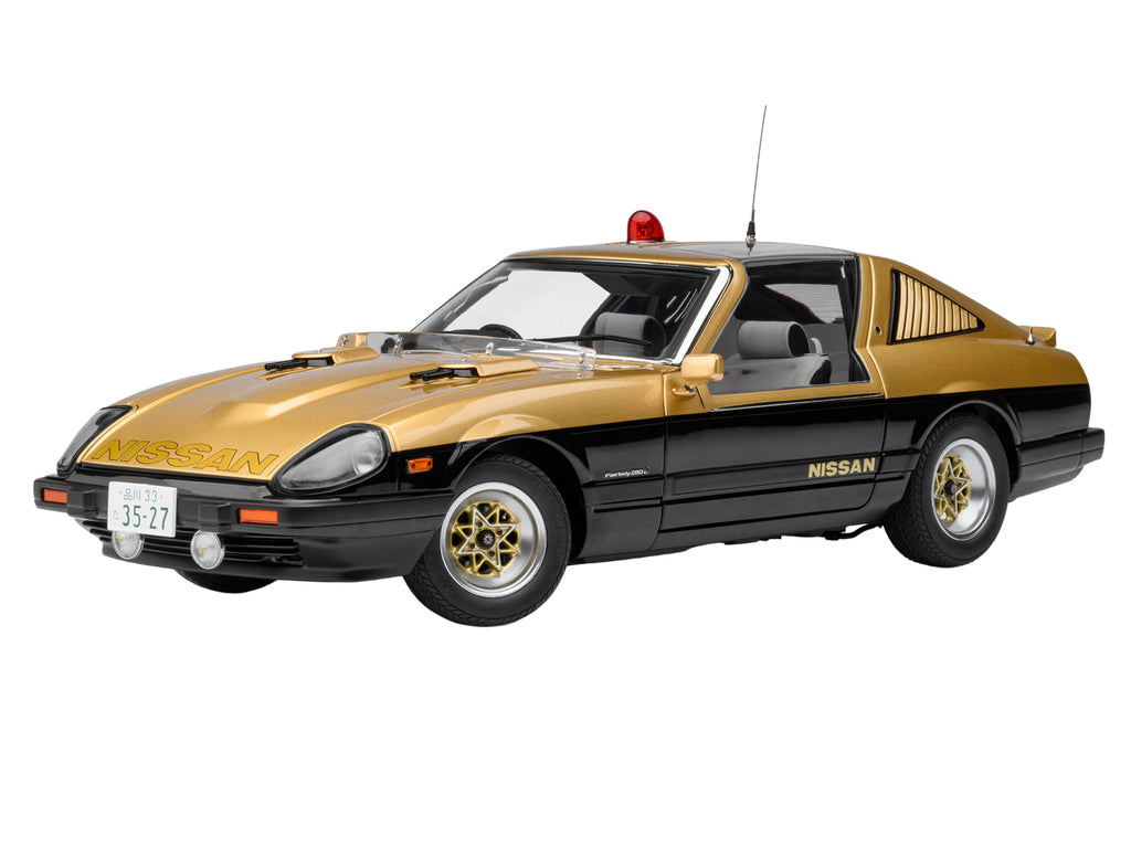 Nissan Fairlady Z (S130) RHD (Right Hand Drive) "Super Z" Gold Metallic and Black "Seibu Keisatsu" (1979-1984) TV Series 1/18 Model Car by Autoart - image 2