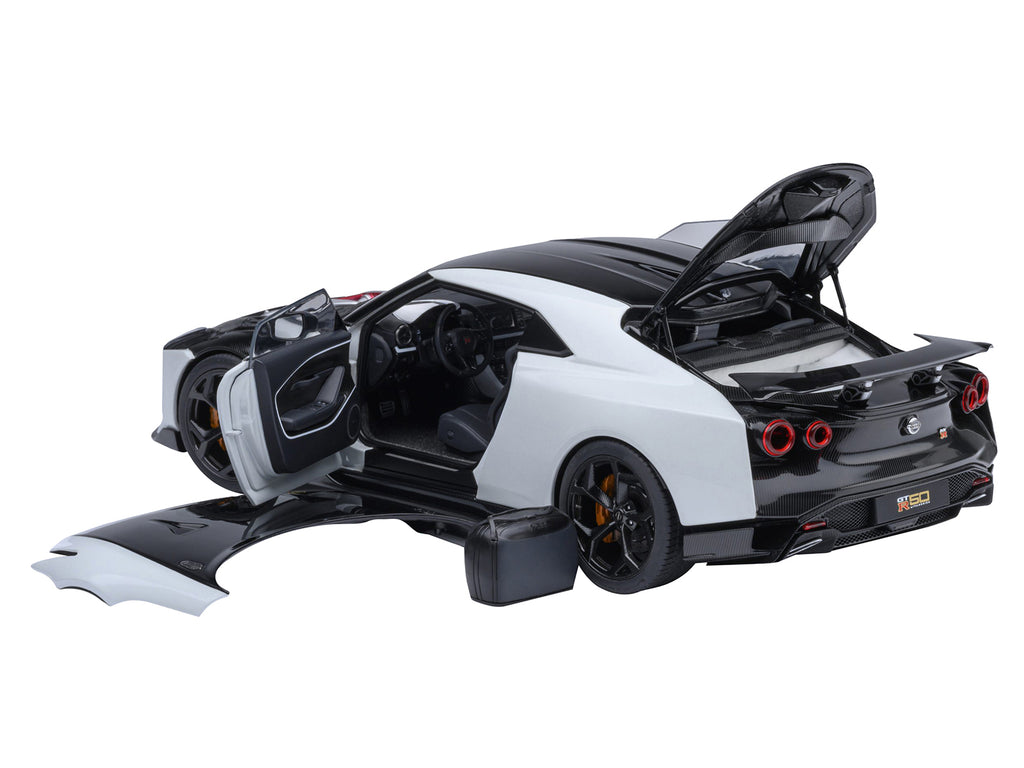Nissan GT-R50 By ItalDesign Black and White Metallic 1/18 Model Car by Autoart - image 2