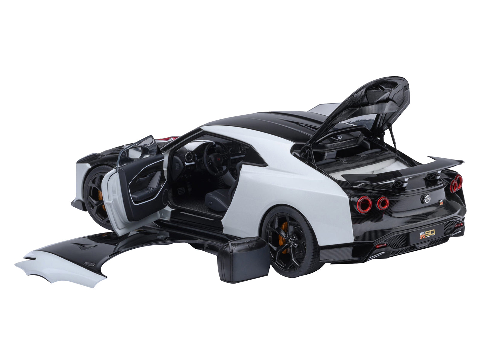 Nissan GT-R50 By ItalDesign Black and White Metallic 1/18 Model Car by Autoart - image 2