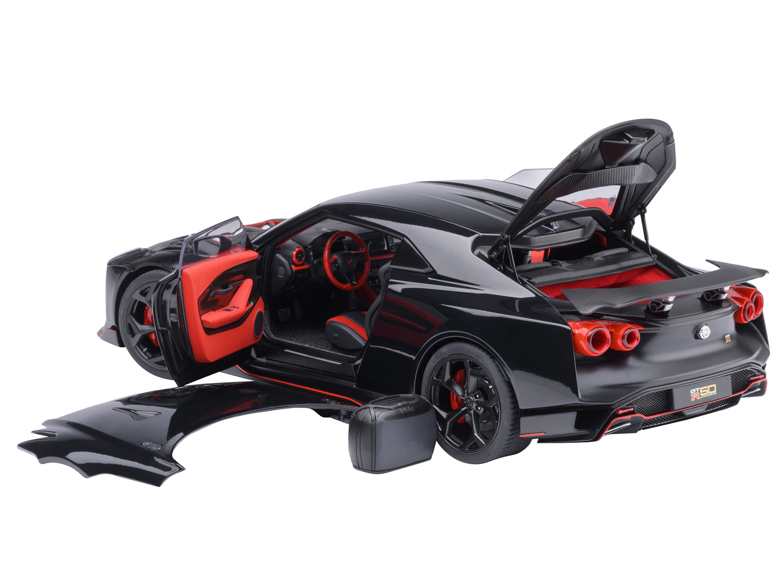 Nissan GT-R50 By ItalDesign Black and Matt Black 1/18 Model Car by Autoart - image 2