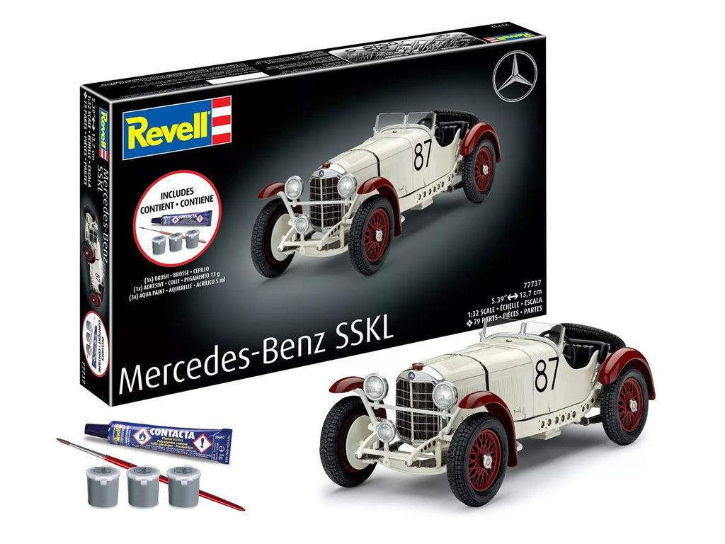 Level 4 Model Kit Mercedes-Benz SSKL All-Included Kit 1/32 Scale Model by Revell