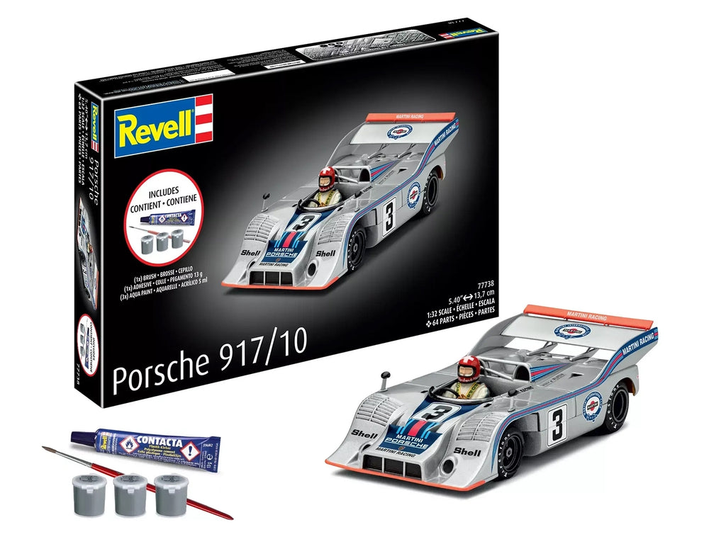 Level 4 Model Kit Porsche 917/10 All-Included Kit 1/32 Scale Model by Revell