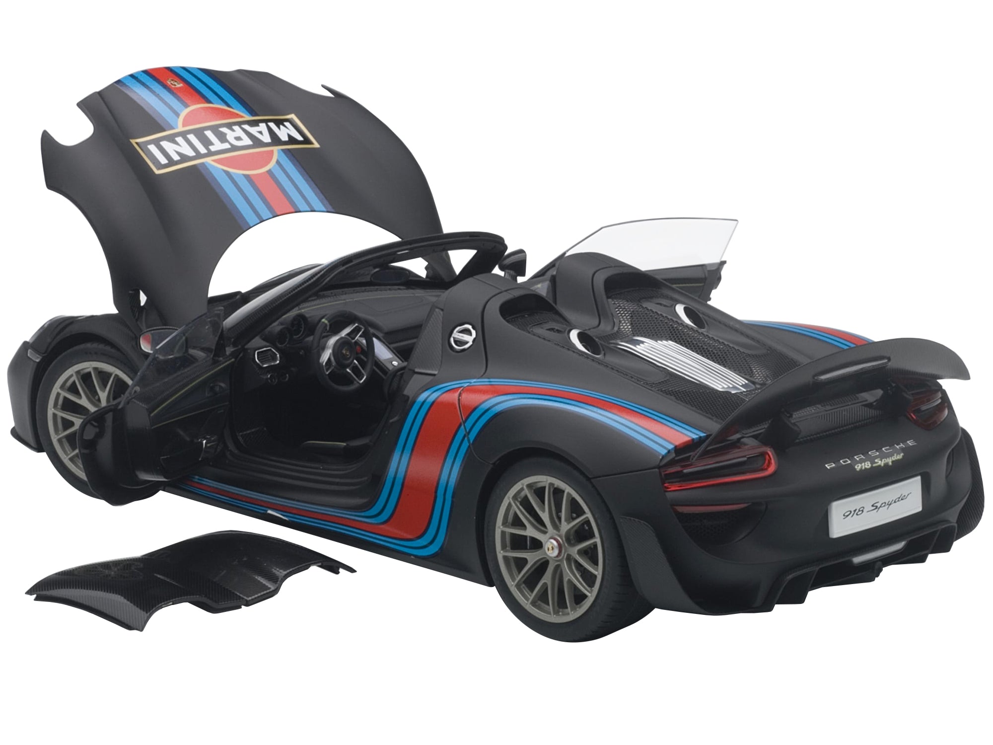 Porsche 918 Spyder Weissach Package Black/ Martini Livery #15 1/18 Model Car  by Autoart - image 2