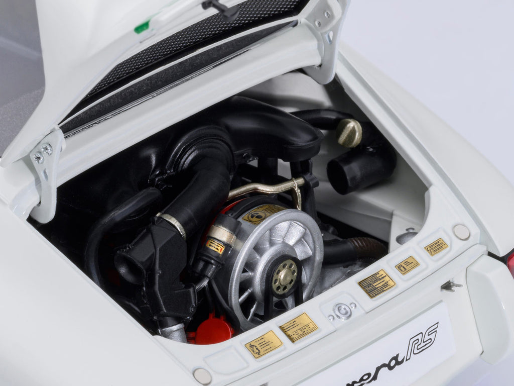 Porsche 911 Carrera 2.7 RS Grand Prix White with Green Stripes and Wheels 1/18 Model Car by Autoart - image 5