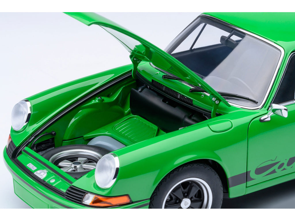 Porsche 911 Carrera 2.7 RS Viper Green with Black Stripes and Wheels 1/18 Model Car by Autoart - image 3