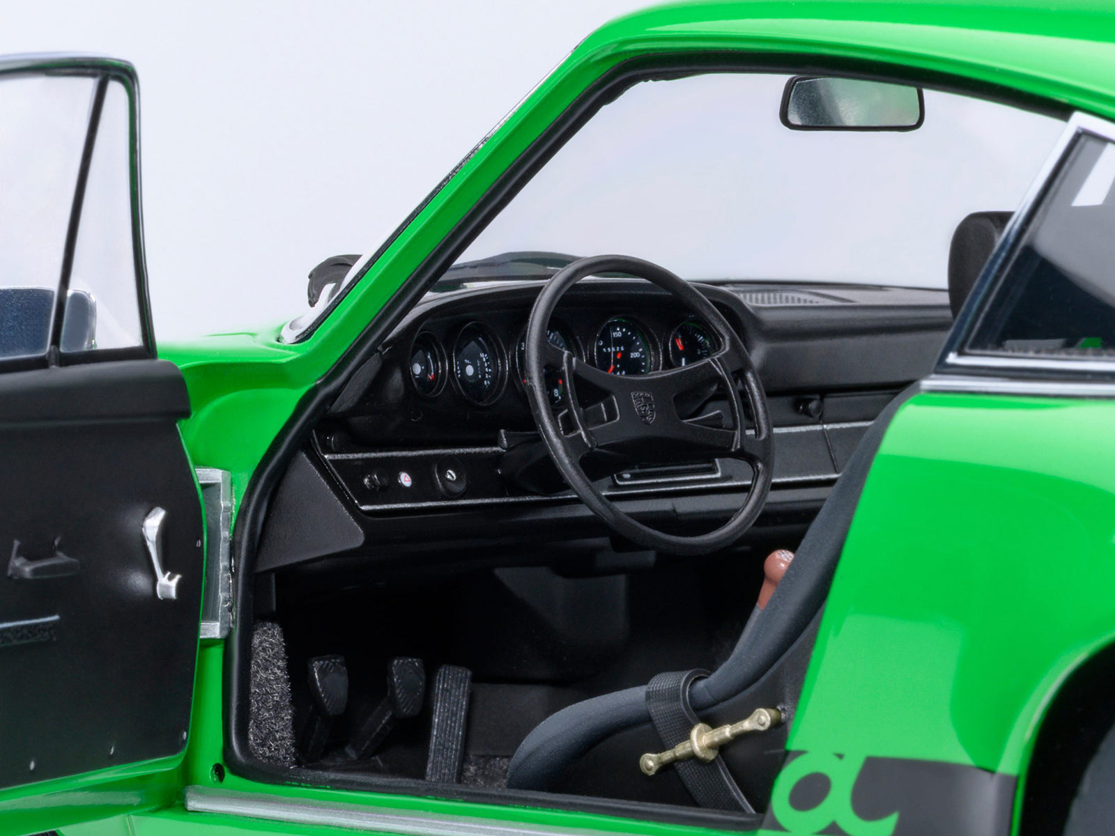 Porsche 911 Carrera 2.7 RS Viper Green with Black Stripes and Wheels 1/18 Model Car by Autoart - image 4