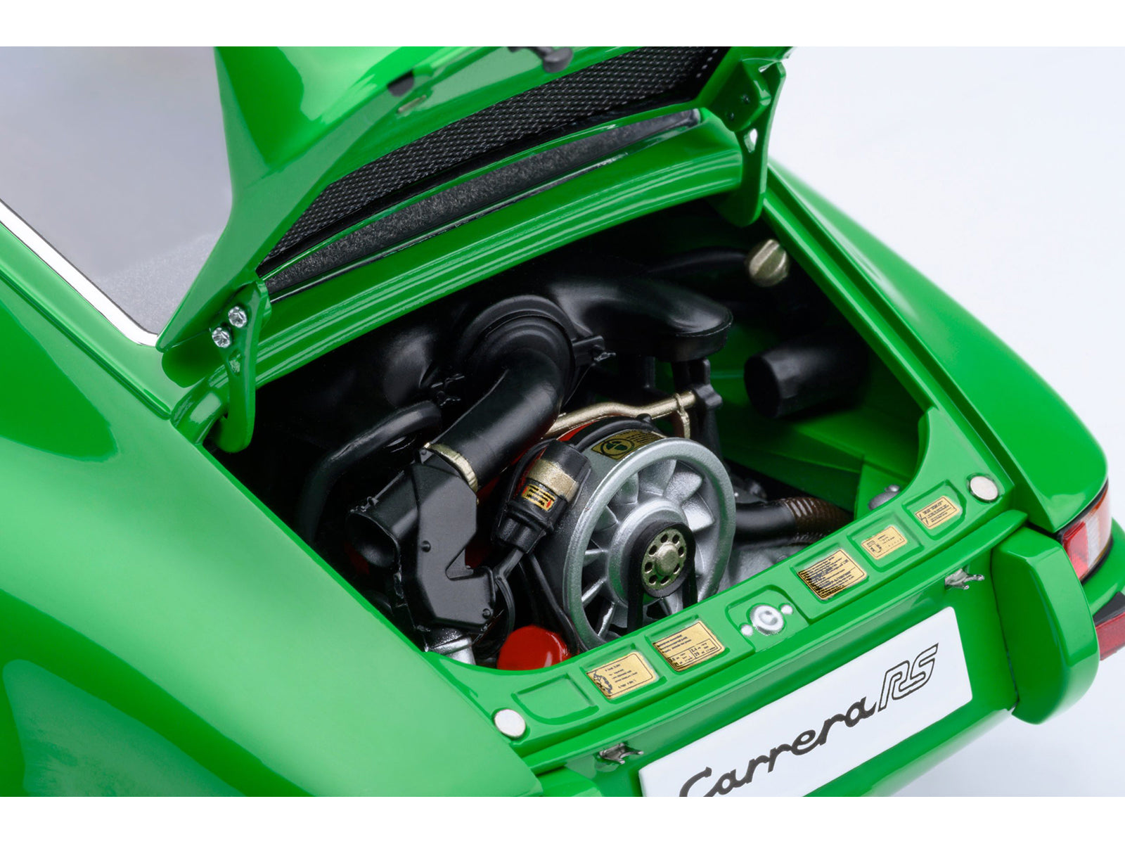 Porsche 911 Carrera 2.7 RS Viper Green with Black Stripes and Wheels 1/18 Model Car by Autoart - image 5