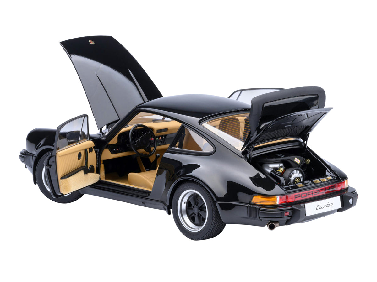 Porsche 911 Turbo 3.0 (930) Black 1/18 Model Car by Autoart - image 3