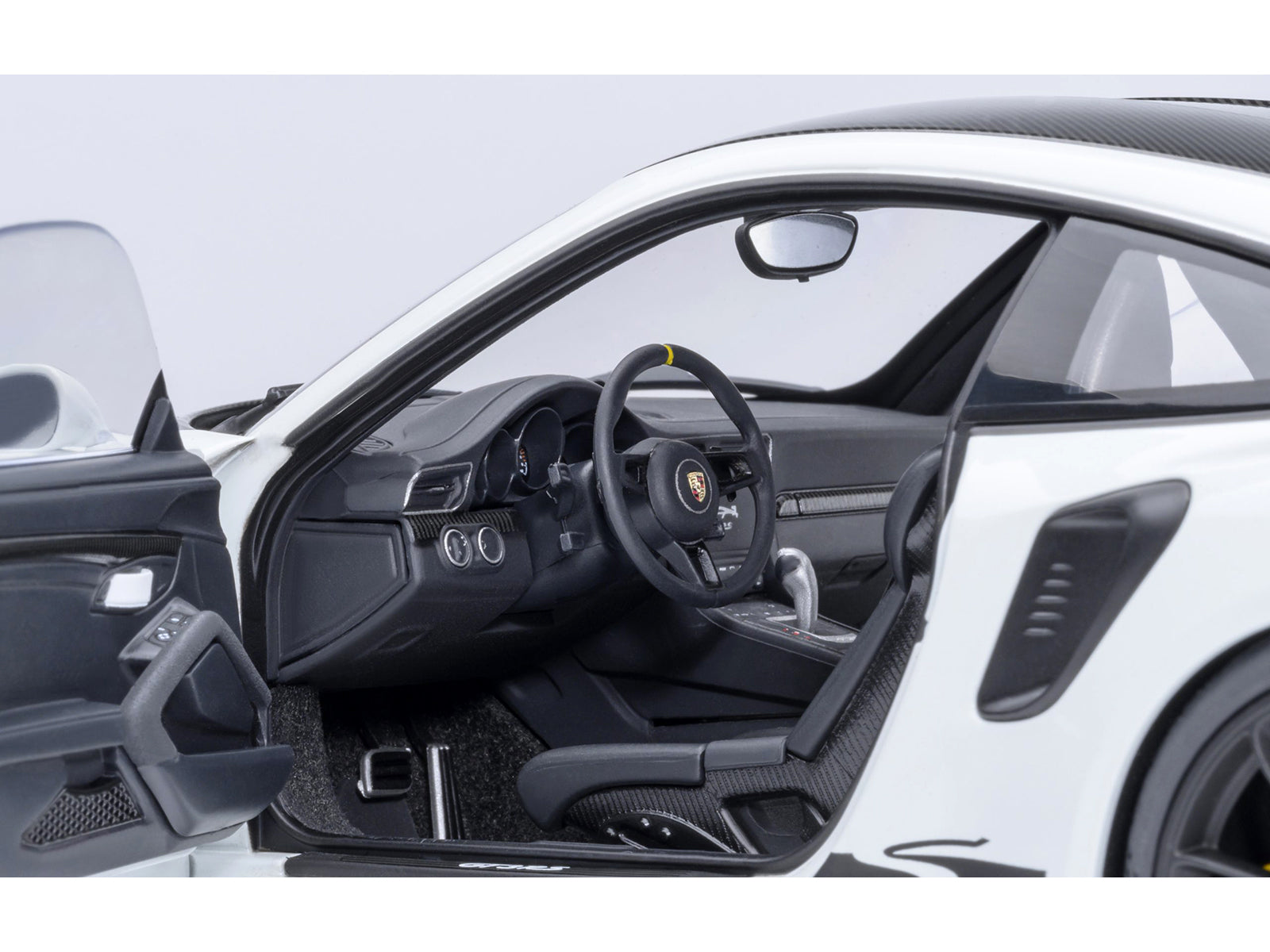 Porsche 911 (991.2) GT3 RS Weissach Package White with Carbon Hood and Top 1/18 Model Car by Autoart - image 4