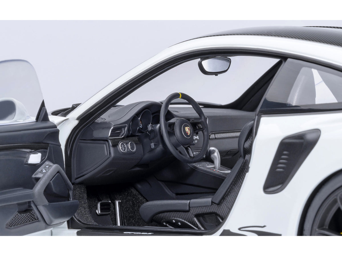 Porsche 911 (991.2) GT3 RS Weissach Package White with Carbon Hood and Top 1/18 Model Car by Autoart - image 4