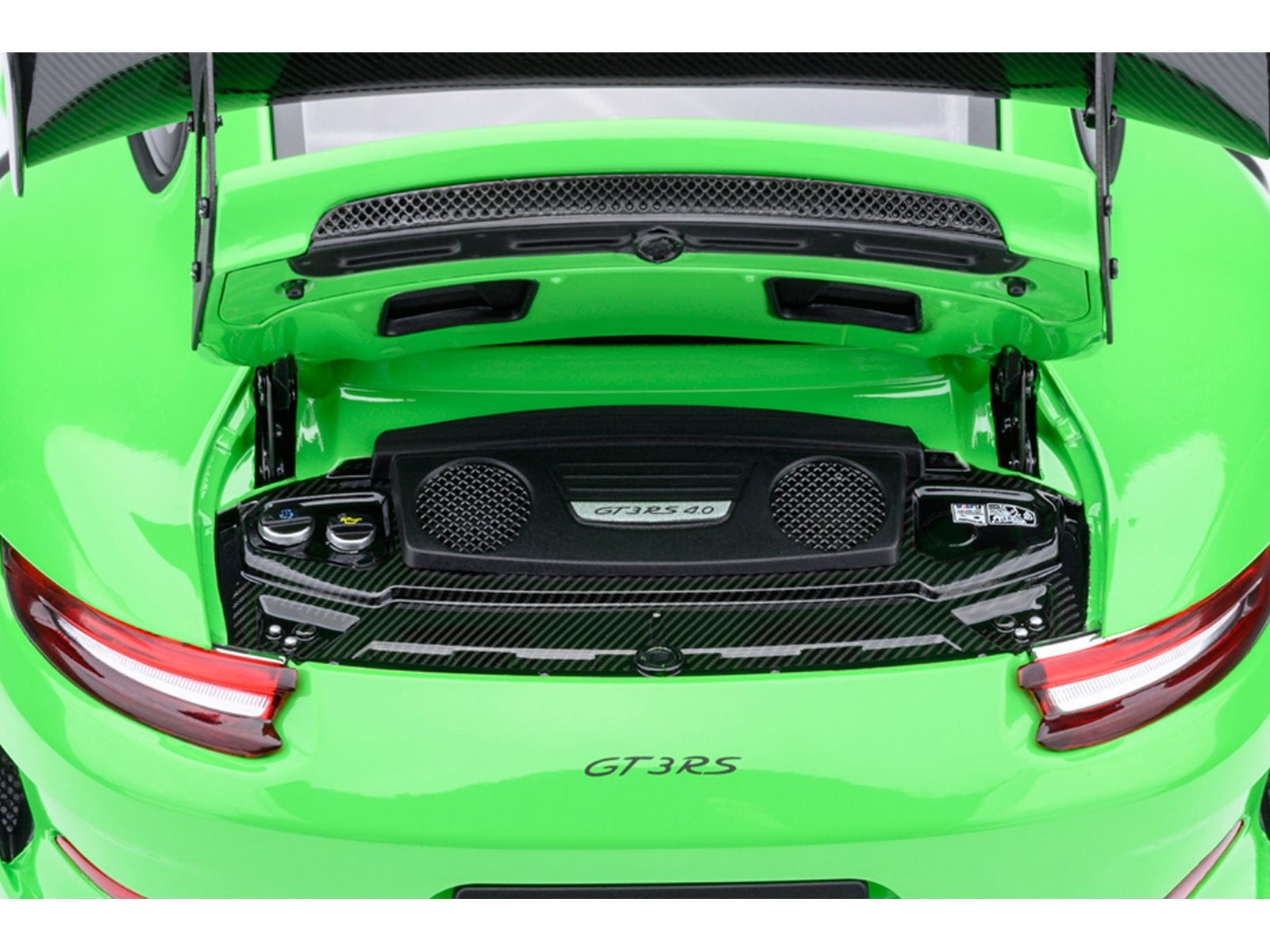 Porsche 911 (991.2) GT3 RS Weissach Lizard Green with Carbon Hood and Top 1/18 Model Car by Autoart - image 5