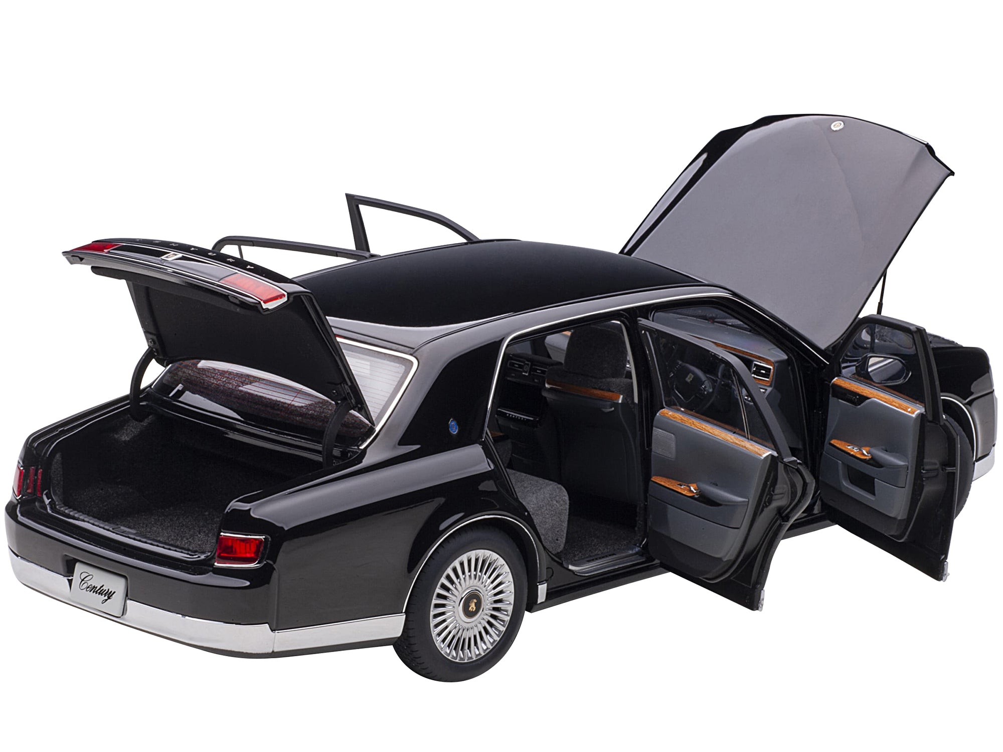 Toyota Century RHD (Right Hand Drive) Black 1/18 Model Car by Autoart - image 2