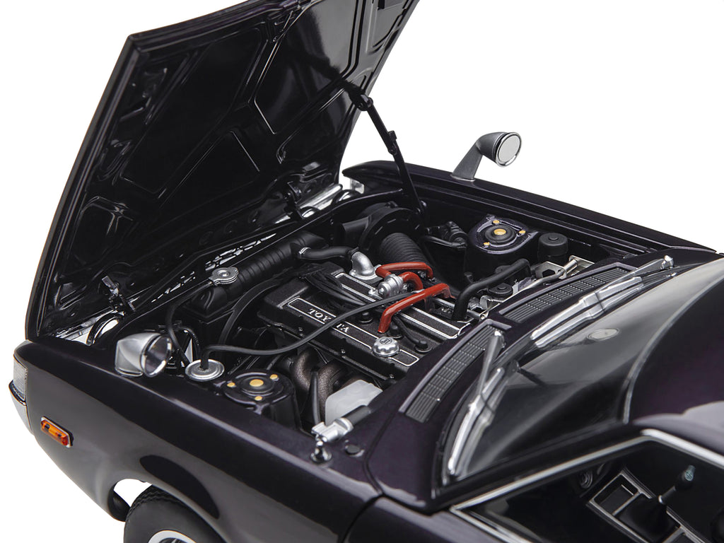 1973 Toyota Celica Liftback 2000GT (RA25) RHD (Right Hand Drive) Dark Purple Metallic 1/18 Model Car by Autoart - image 2