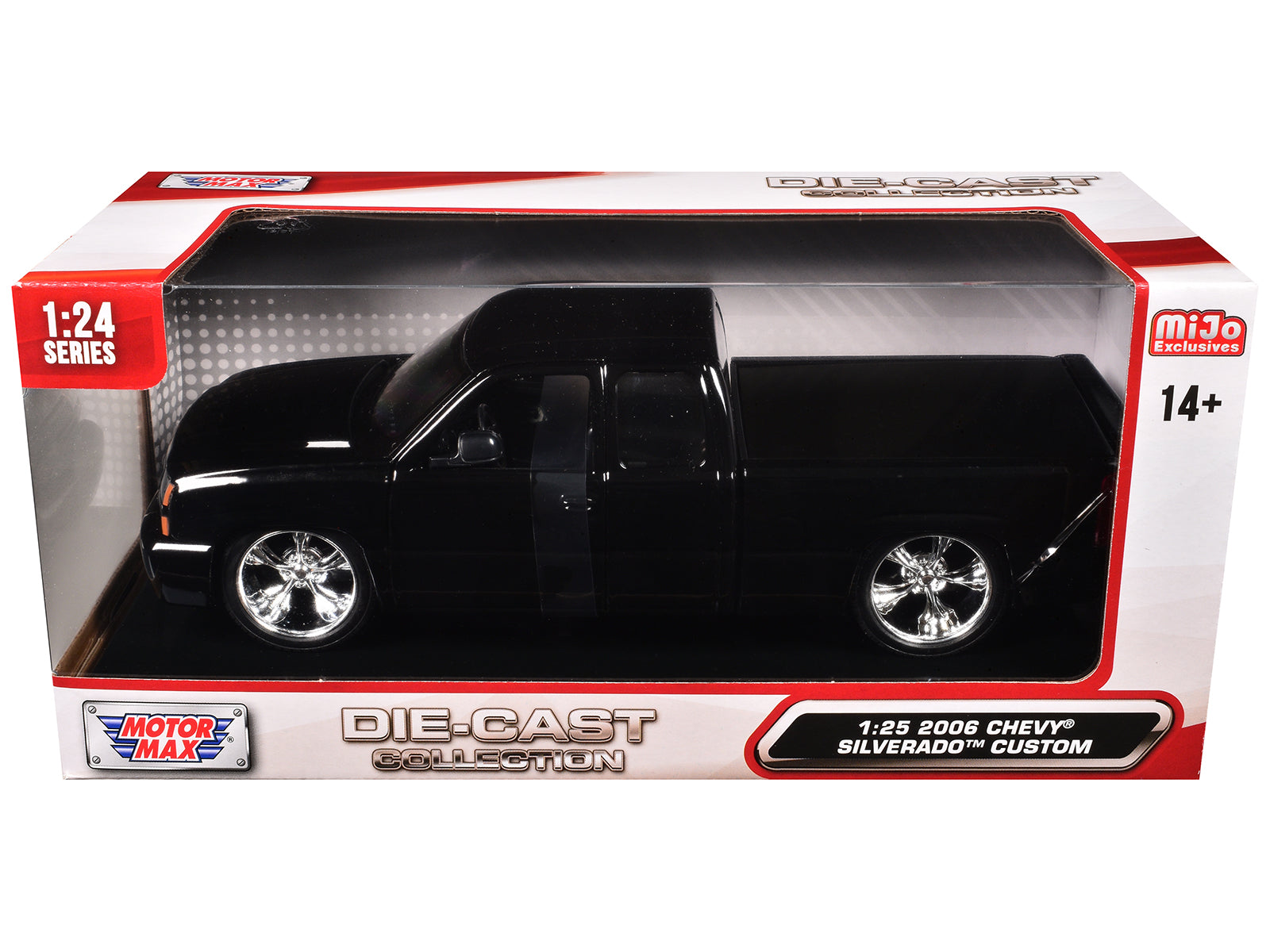 2006 Chevrolet Silverado Custom Pickup Truck Black "Die-Cast Collection" Series 1/25 Diecast Model Car by Motormax - image 3