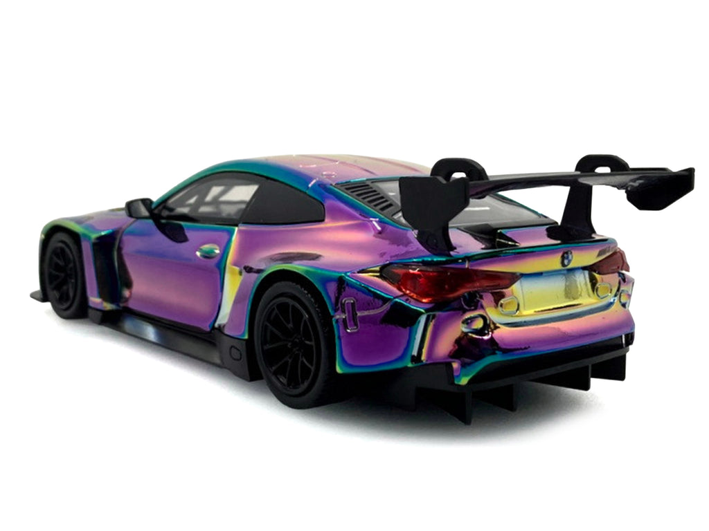 BMW M4 GT3 Chameleon Chrome "Custom Wrap" Series 1/24 Diecast Model Car by Motormax - image 4