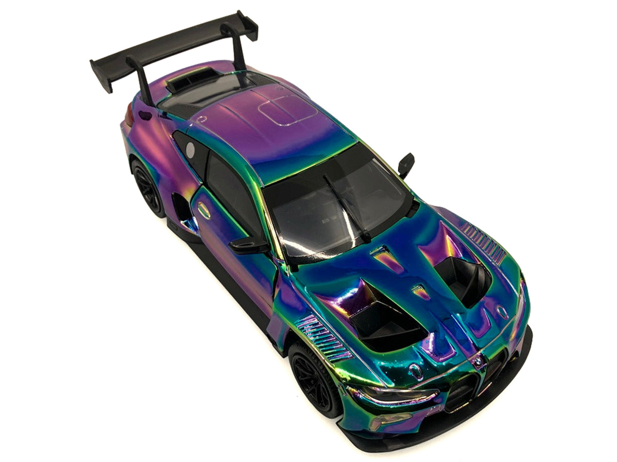 BMW M4 GT3 Chameleon Chrome "Custom Wrap" Series 1/24 Diecast Model Car by Motormax - image 5