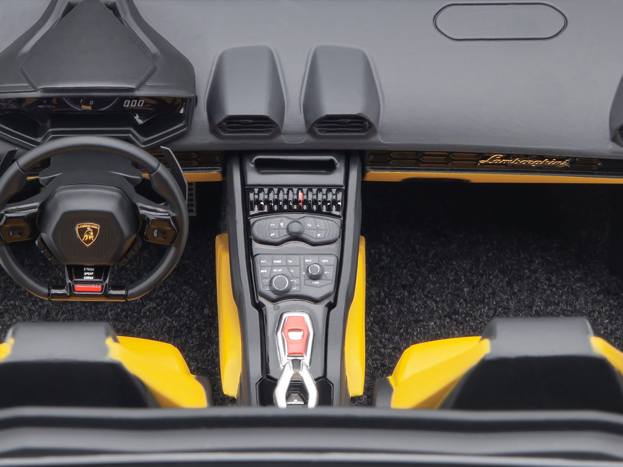 Lamborghini Huracan GT "LB-Silhouette Works" Yellow Metallic with Black Top 1/18 Model Car by Autoart - image 4
