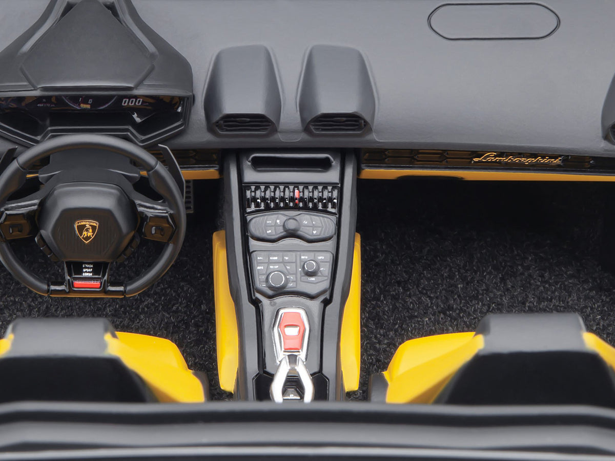 Lamborghini Huracan GT "LB-Silhouette Works" Yellow Metallic with Black Top 1/18 Model Car by Autoart - image 4