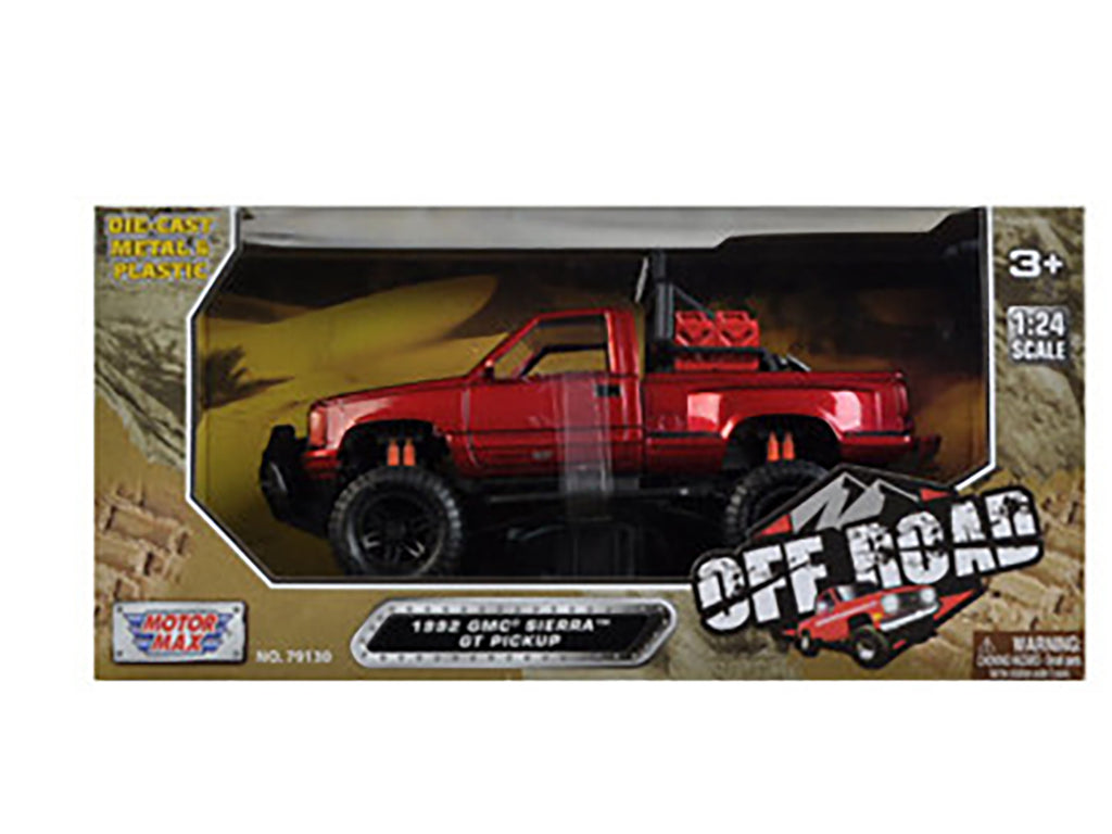 1992 GMC Sierra GT Pickup Truck Off Road Red 1/24 Diecast Model by Motormax - image 3