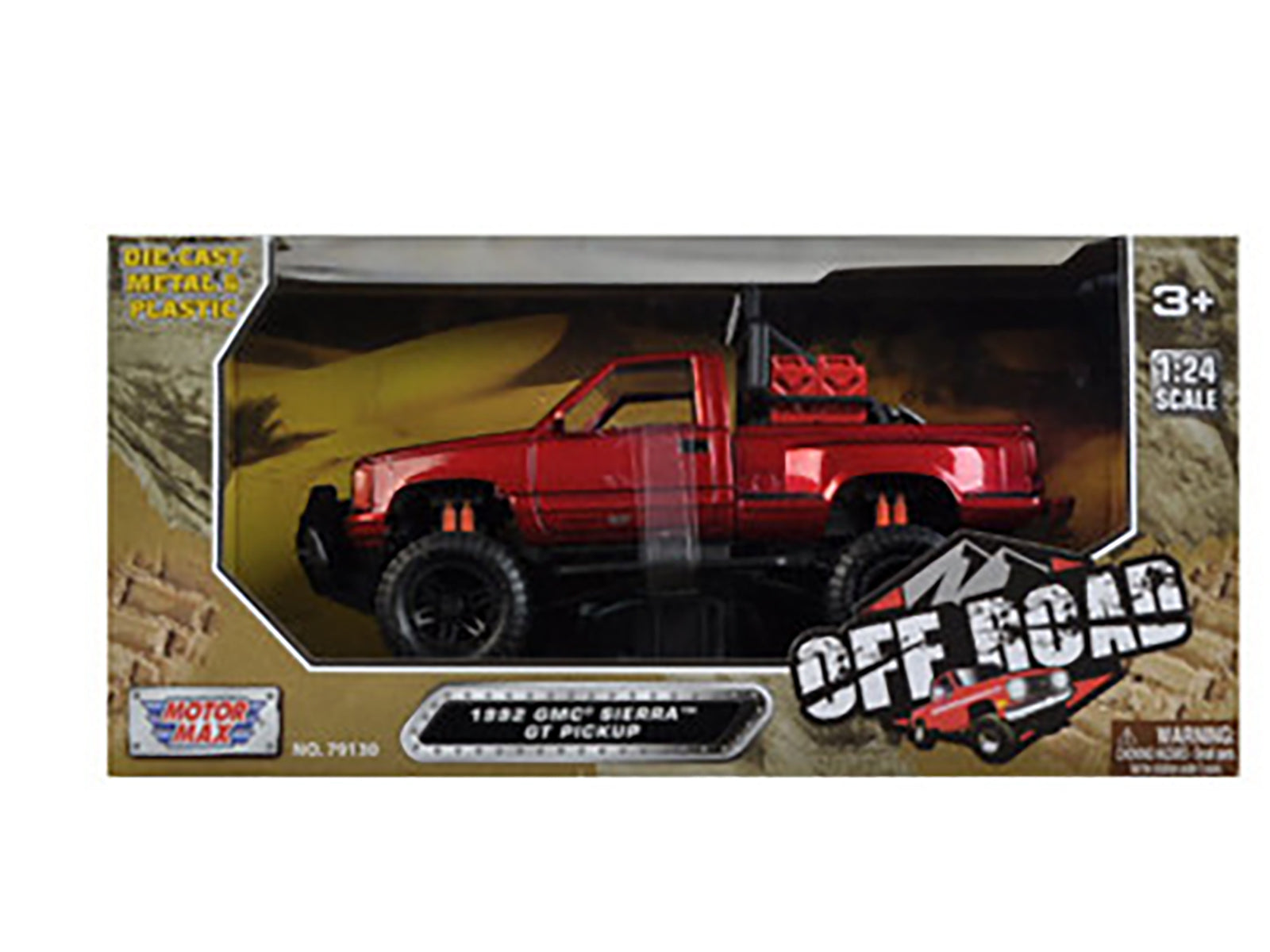 1992 GMC Sierra GT Pickup Truck Off Road Red 1/24 Diecast Model by Motormax - image 3