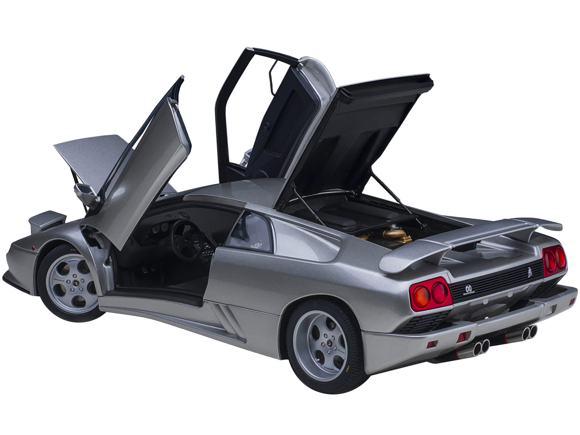 Lamborghini Diablo SE30 Jota Titanio Silver Metallic 1/18 Model Car by Autoart - image 2
