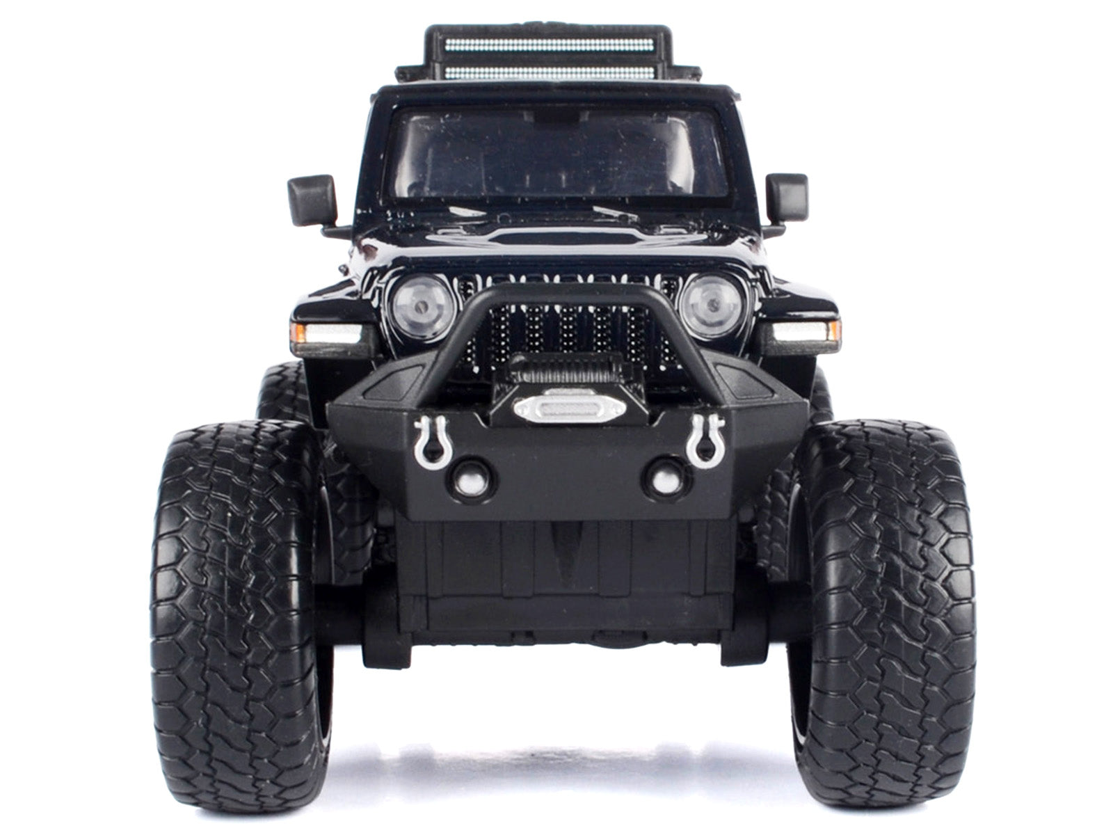 2021 Jeep Gladiator Rubicon Off-Road Pickup Truck Black with Matt Black Top "Off Road" Series 1/27 Diecast Model Car by Motormax - image 4