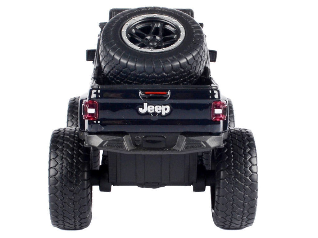2021 Jeep Gladiator Rubicon Off-Road Pickup Truck Black with Matt Black Top "Off Road" Series 1/27 Diecast Model Car by Motormax - image 5