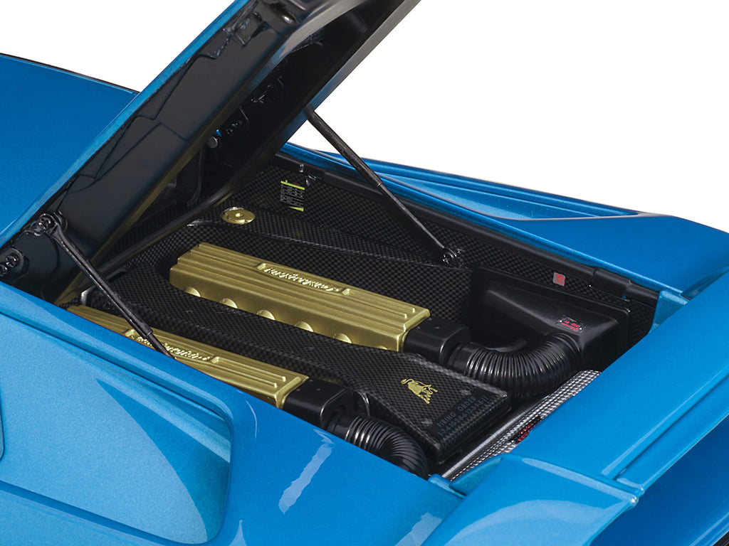Lamborghini Diablo SE30 Blu Sirena Blue Metallic 1/18 Model Car by Autoart - image 4