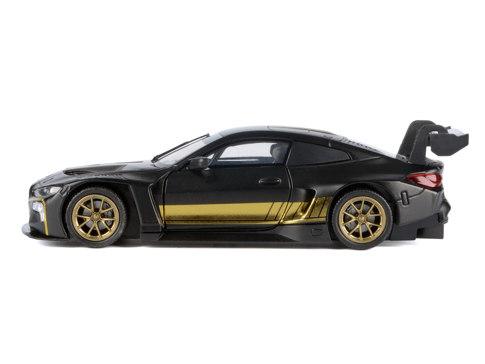 BMW M4 GT3 Matt Black with Gold Stripes "Midnight Eclipse" Series 1/24 Diecast Model Car by Motormax - image 2