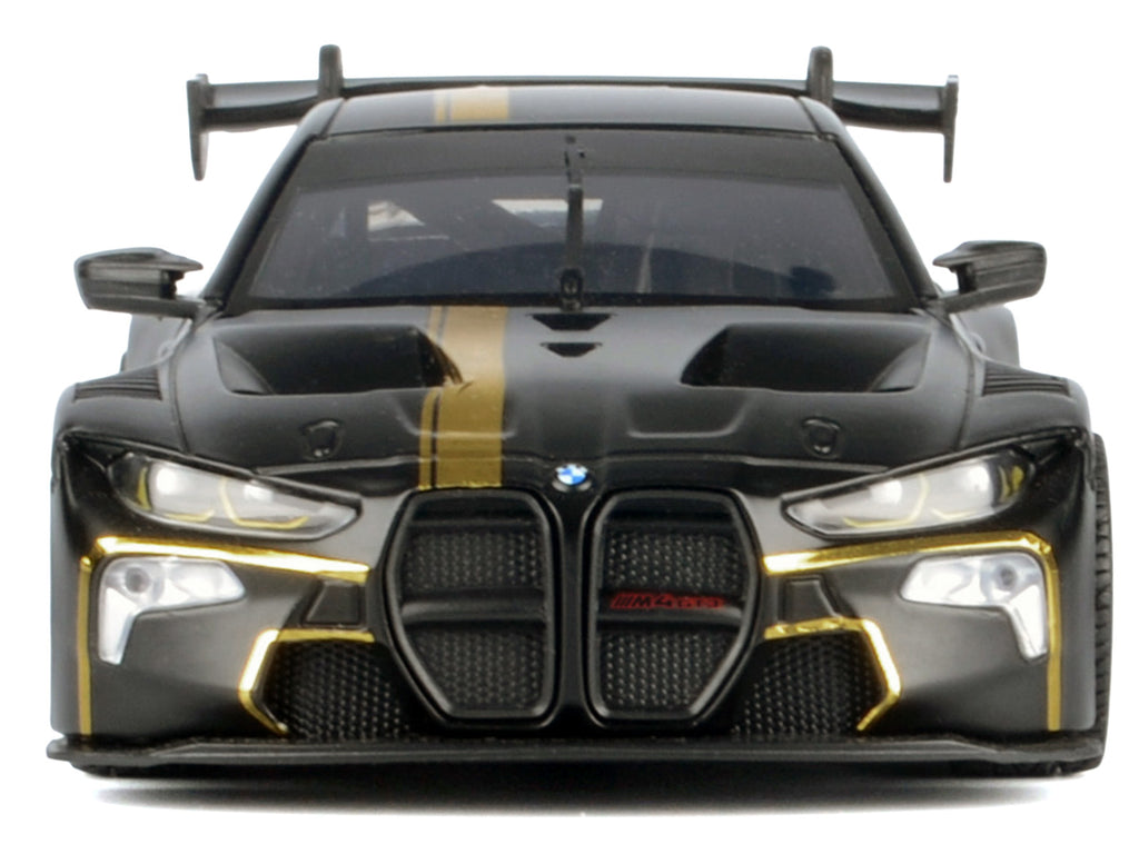 BMW M4 GT3 Matt Black with Gold Stripes "Midnight Eclipse" Series 1/24 Diecast Model Car by Motormax - image 4