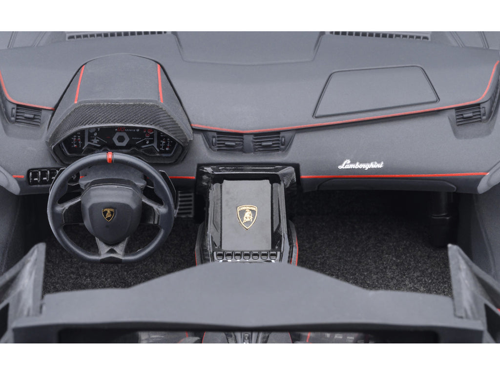 Lamborghini SC18 Alston Grigio Daytona Gray Metallic with Red Accents 1/18 Model Car by Autoart - image 5