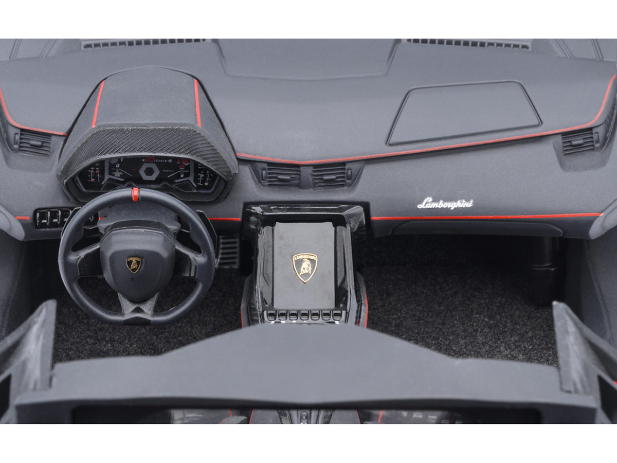 Lamborghini SC18 Alston Grigio Daytona Gray Metallic with Red Accents 1/18 Model Car by Autoart - image 5