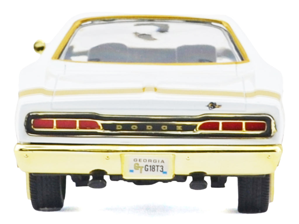 1969 Dodge Coronet Super Bee White Metallic with Gold Accents "Luxe Legends" Series 1/24 Diecast Model Car by Motormax