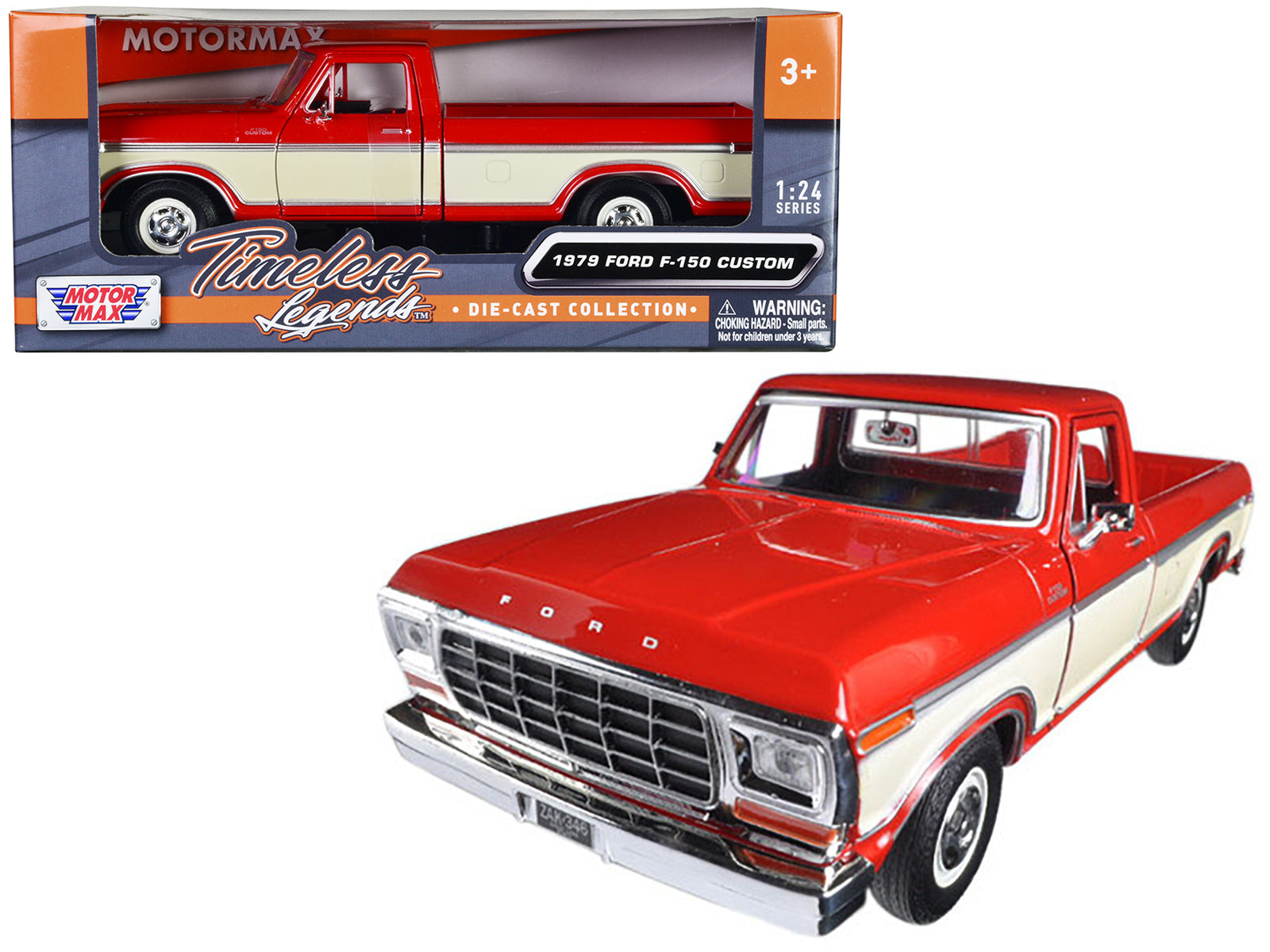 1979 Ford F-150 Red and Cream 1/24 by Motormax