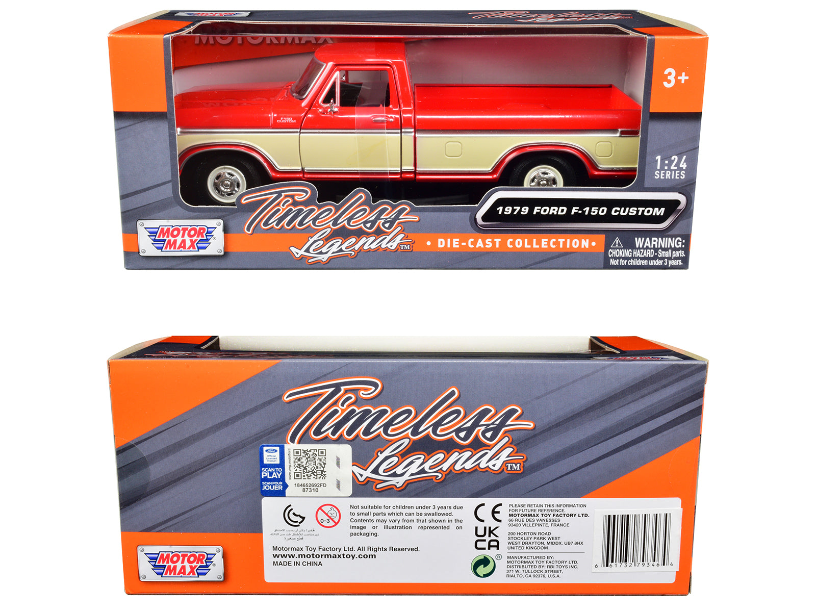 1979 Ford F-150 Red and Cream 1/24 by Motormax