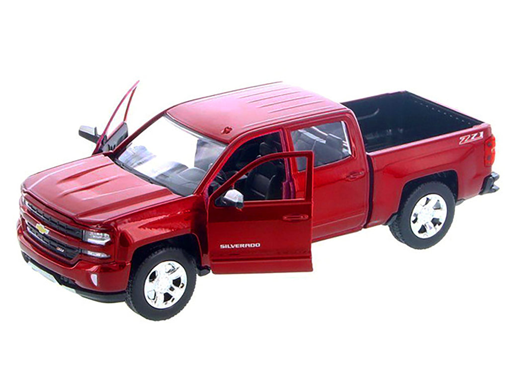 2017 Chevrolet Silverado 1500 LT Z71 Crew Cab Metallic Red 1/27 Diecast Model Car by Motormax - image 2