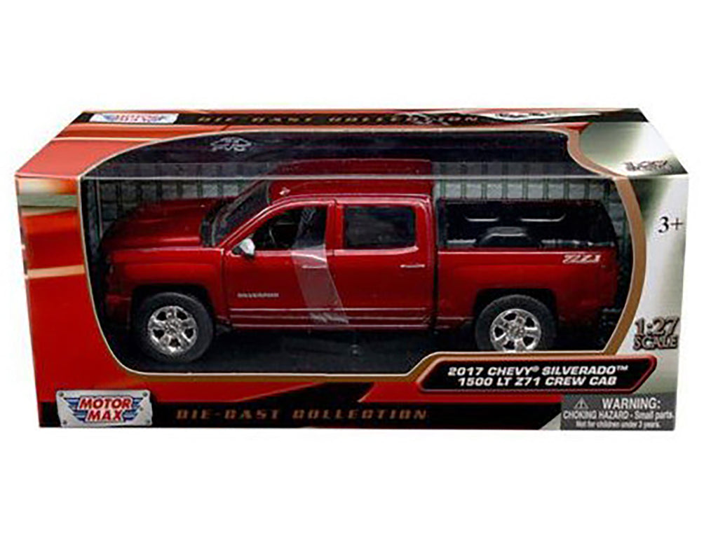 2017 Chevrolet Silverado 1500 LT Z71 Crew Cab Metallic Red 1/27 Diecast Model Car by Motormax - image 3