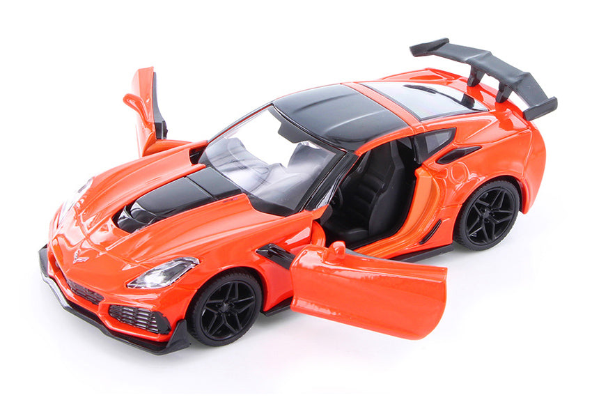 2019 Chevrolet Corvette ZR1 Orange with Black Accents 1/24 Diecast Model Car by Motormax - image 2